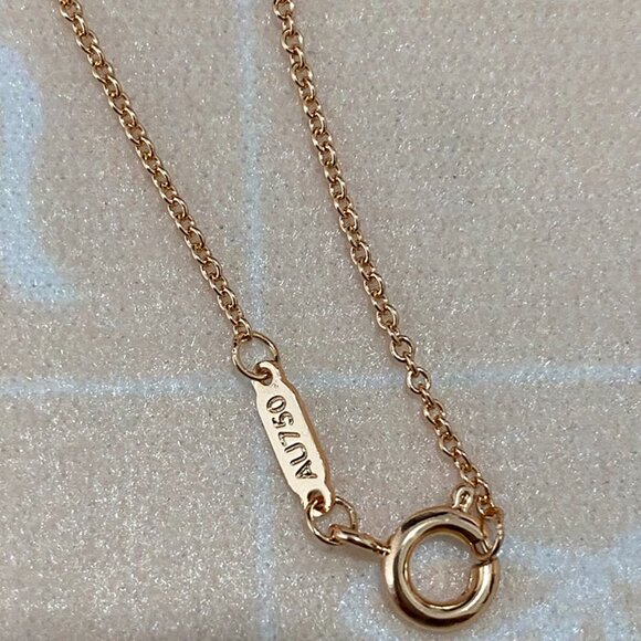 Tiffany & Co. Classic 18k Double-Band Necklace With Full Diamonds - Picture 4 of 6